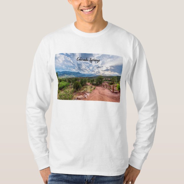 Colorado Pikes Peak Evening Hike Long Sleeve Top (Front)