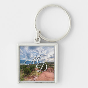 Colorado Pikes Peak Evening Hike Square Keychain