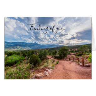 Colorado Pikes Peak Evening Hike Thinking You Card