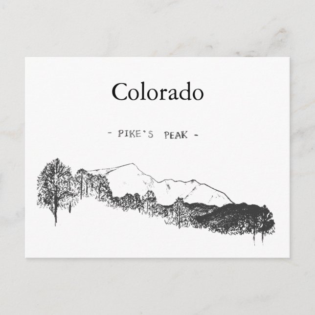 Colorado Pikes Peak Postcard (Front)