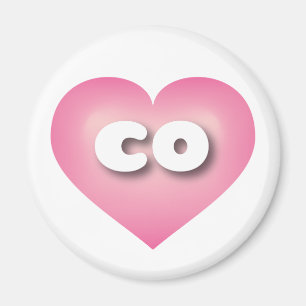 Colorado pink fade heart - I love co Magnet