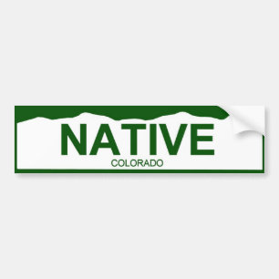 colorado plate new - NATIVE Bumper Sticker
