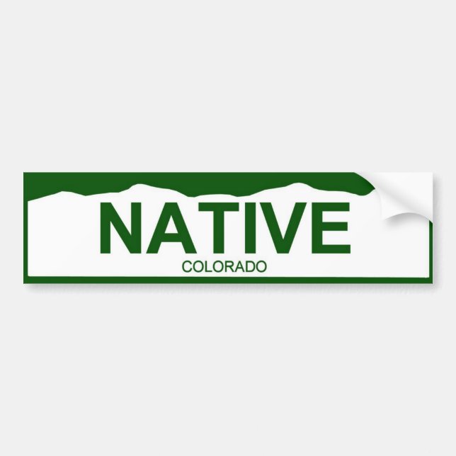 colorado plate new - NATIVE Bumper Sticker (Front)