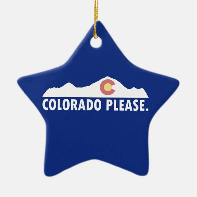 Colorado Please Ceramic Tree Decoration (Front)