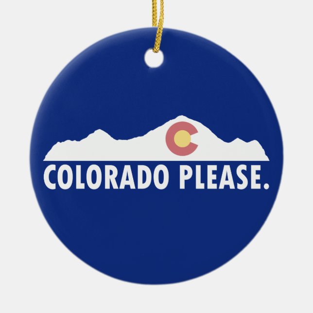 Colorado Please Ceramic Tree Decoration (Front)