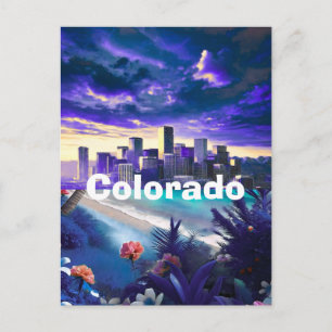 Colorado Postcard Art Print Greetings from Colou