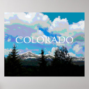 Colorado poster nature art mountains landscape
