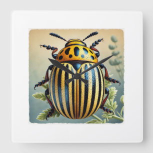 Colorado potato beetle 240624IREF130 - Watercolor Square Wall Clock