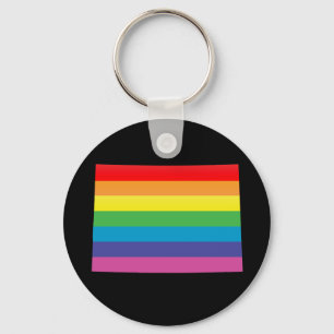 colorado pride. striped. key ring
