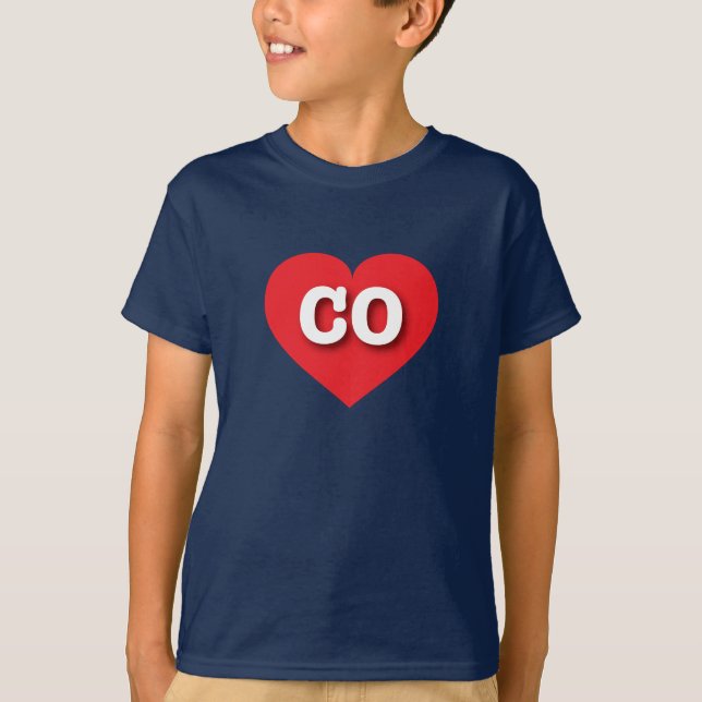 Colorado Red Heart - I love CO T-Shirt (Front)