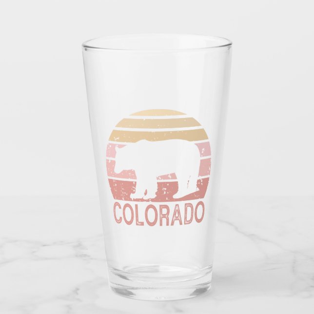Colorado Retro Bear Glass (Front)