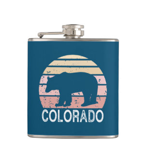 Colorado Retro Bear Hip Flask