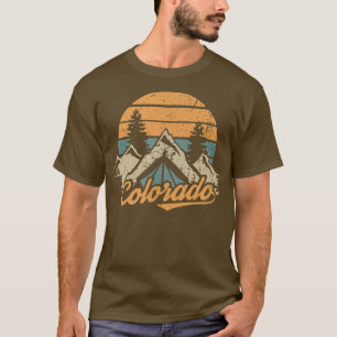 Colorado Retro Vintage Mountains Nature Hiking T  T-Shirt