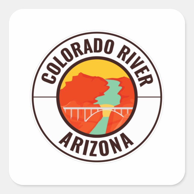 Colorado River Arizona Square Sticker (Front)