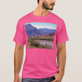 Colorado River La Sal Mountains Baseball Sleeve T-Shirt