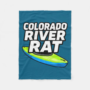 Colorado River Rat Kayak Whitewater Fleece Blanket