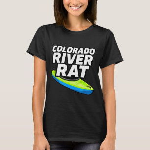 Colorado River Rat Kayak Whitewater Illustration T-Shirt
