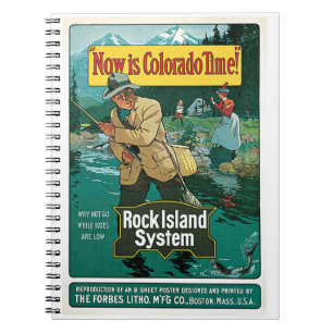 Colorado Rock Island Line Vintage Travel Poster Spiral Notebook