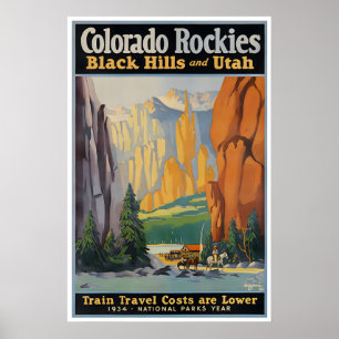 Colorado Rockies Art Black Hills Print Utah Travel