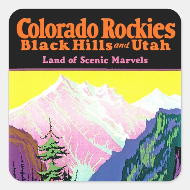 Colorado Rockies Square Sticker (Front)