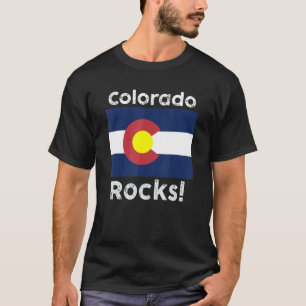Colorado Rocks Cool Flag Design T-Shirt