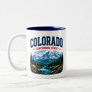 Colorado Rocky Mountain Escape Two-Tone Coffee Mug