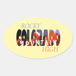 Colorado - Rocky Mountain High Oval Sticker