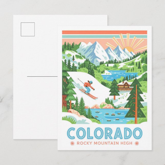 Colorado Rocky Mountain High Summer Travel Postcard (Front/Back)