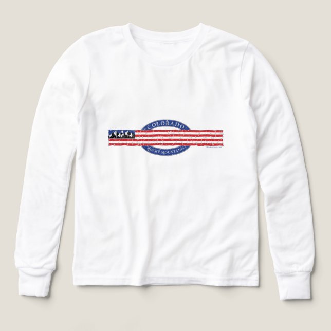 Colorado Rocky Mountain Skyline flag (Design Front)