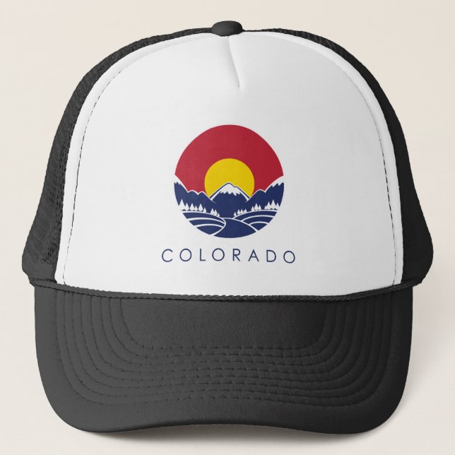Colorado Rocky Mountain State Flag Trucker Hat (Front)