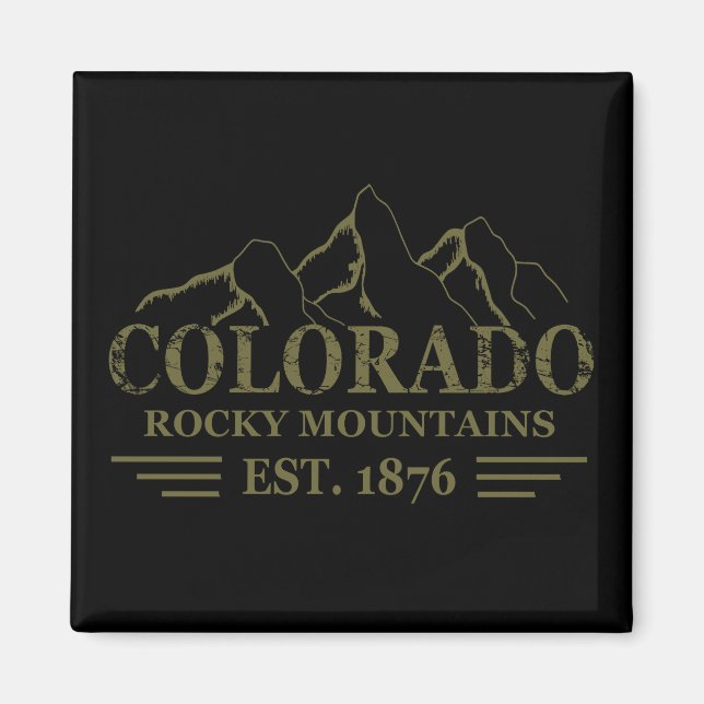 colorado rocky mountain state magnet (Front)
