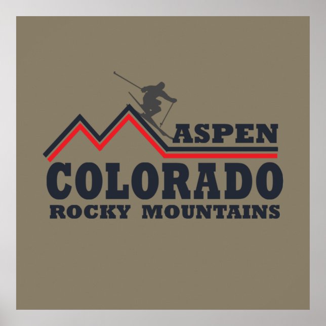 colorado rocky mountain state poster (Front)