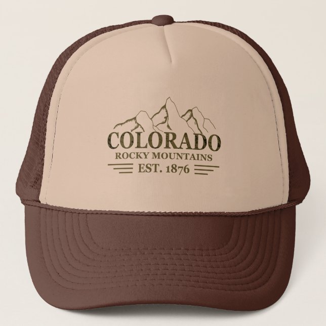 colorado rocky mountain state trucker hat (Front)