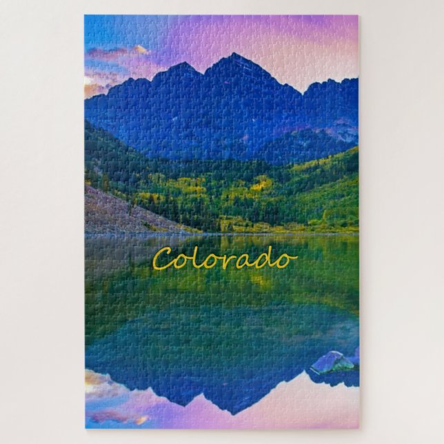 Colorado Rocky Mountains and Lake Jigsaw Puzzle (Vertical)