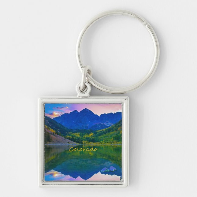 Colorado Rocky Mountains and Lake Key Ring (Front)