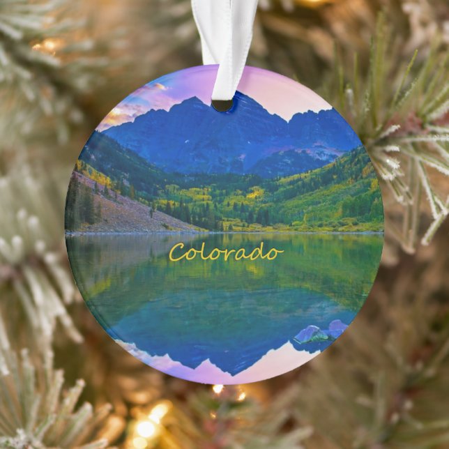 Colorado Rocky Mountains and Lake Ornament (Tree)