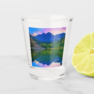 Colorado Rocky Mountains and Lake Shot Glass