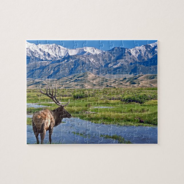 Colorado Rocky Mountains Elk Jigsaw Puzzle (Horizontal)