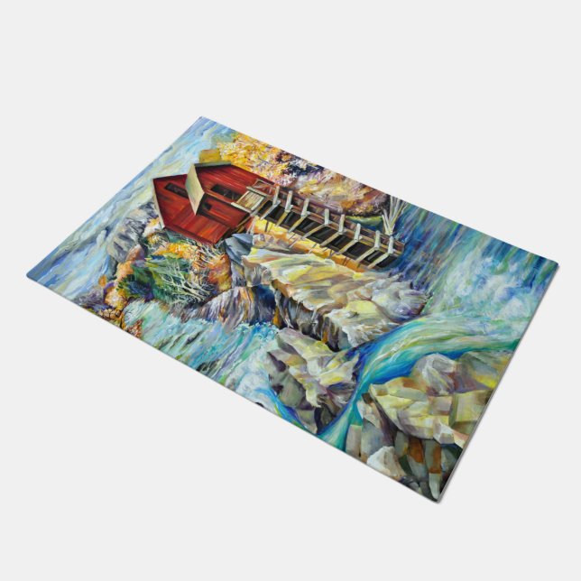 Colorado Rocky Mountains River Crystal Mill Doormat (Angled)