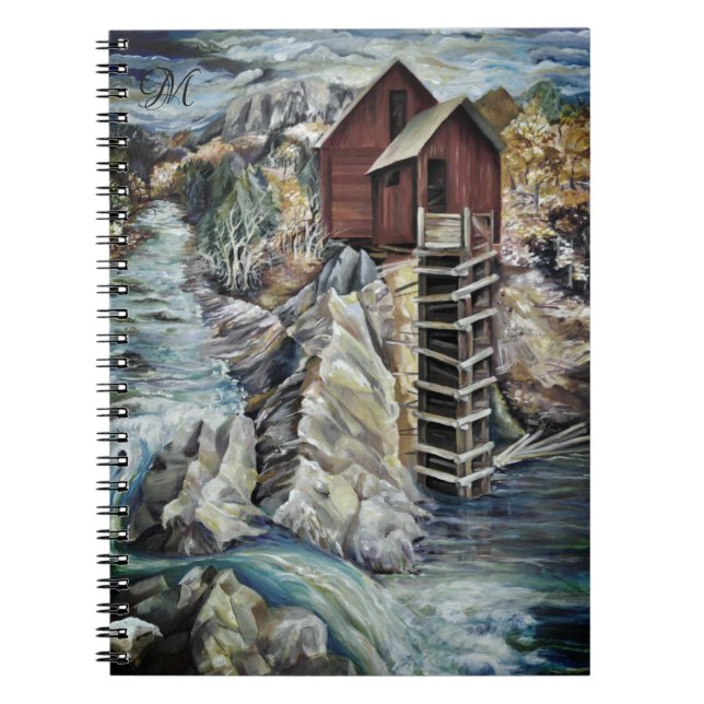 Colorado Rocky Mountains River Monogram Notebook (Front)