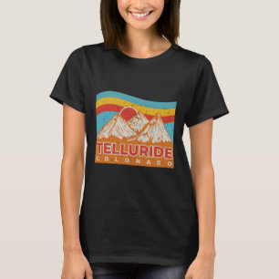 Colorado Rocky Mountains Telluride Skiing Hiking V T-Shirt