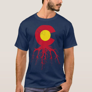 Colorado Roots Flag Home Love Family T-Shirt