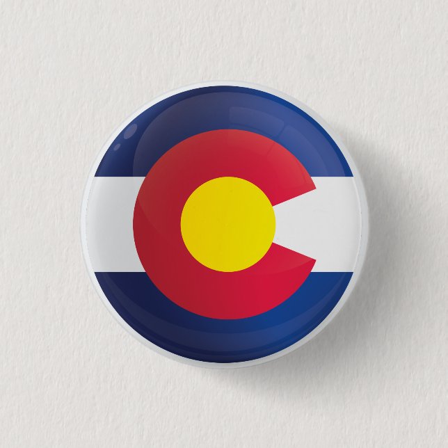 Colorado  Round Icon Flag 3 Cm Round Badge (Front)