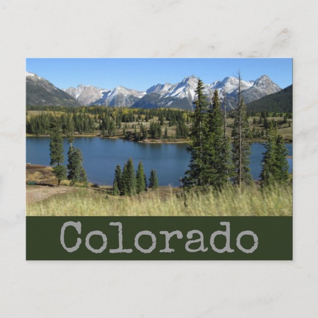 Colorado Scenic Lake & Mountains Postcard (Front)
