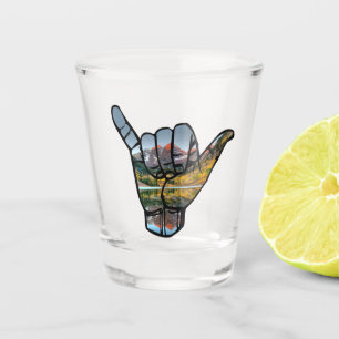 Colorado Shaka Sign - Maroon Bells Shot Glass