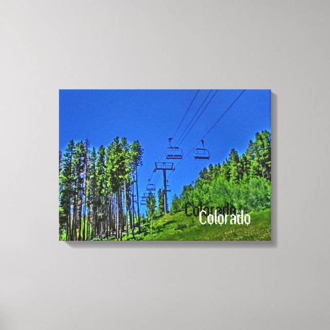 Colorado ski lift canvas wrap print (Front)