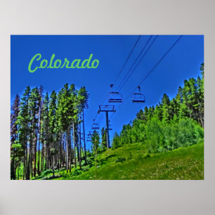 Colorado ski lift poster