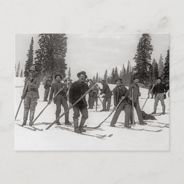 Colorado Skiers, 1910 Postcard (Front)