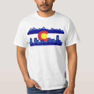 Colorado skyline guys value shirt