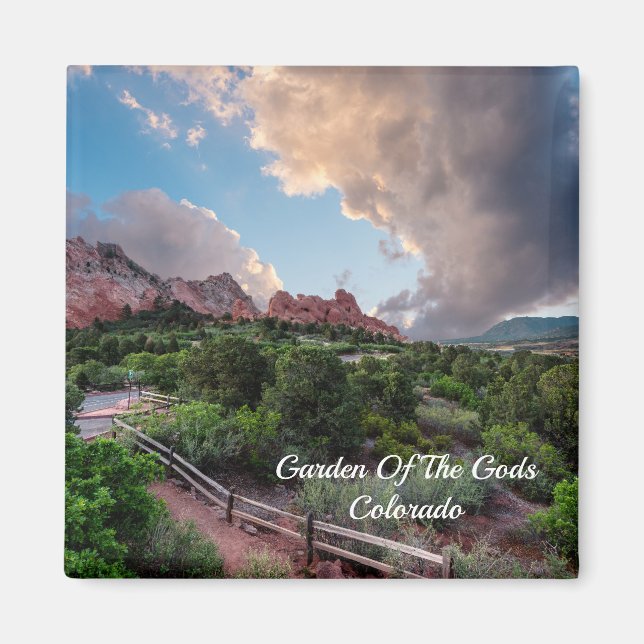 Colorado Sleeping Giant Sunrise Square Magnet (Front)